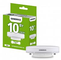 LL-T80-10-230-40-GX53-G Лампа светодиодная T80 10Вт таблетка 4000К GX53 230В GENERICA 