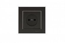 56050022 Розетка 1-м СП Karea 10А IP20 б/з дым. металлик Makel 