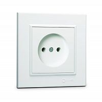 56001002 Розетка б/з (Керамика) СП Karea 16А IP20 бел. Makel 