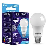 TKE-A60-E27-10-6.5K Лампа светодиодная 10Вт А60 6500К Е27 176-264В TOKOV ELECTRIC 