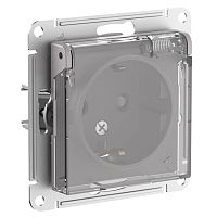 ATN440346 Розетка AtlasDesign Aqua 16А IP44 с заземл. защ. шторки с прозр. крышкой механизм алюм. SE 