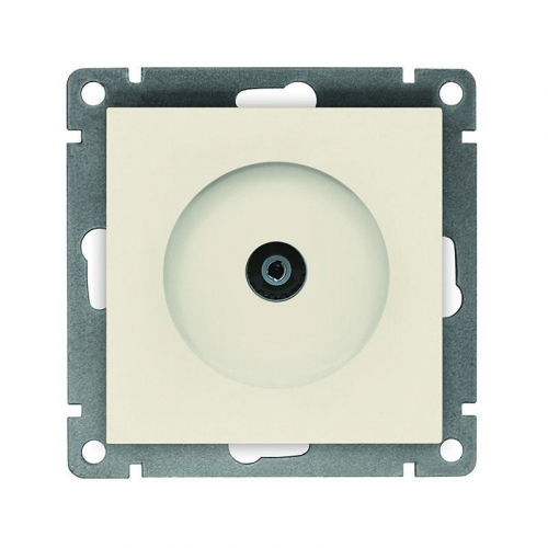 A0027-I Розетка телевизионная TV 1-м СП Афина механизм сл. кость (ivory) Universal 