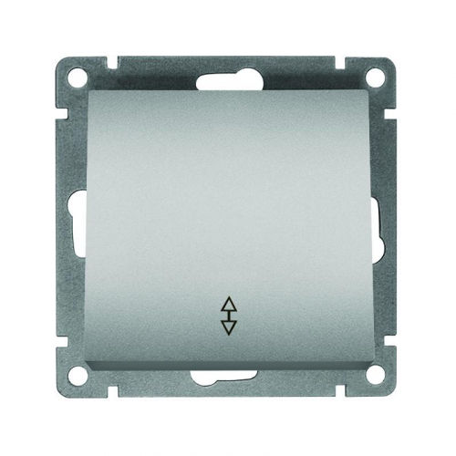 A0025-S Переключатель проходной 1-кл. СП Афина 10А IP20 механизм серебр. Universal 