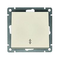 A0025-I Переключатель проходной 1-кл. СП Афина 10А IP20 механизм сл. кость (ivory) Universal 