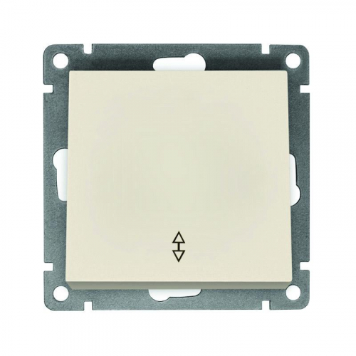 A0025-I Переключатель проходной 1-кл. СП Афина 10А IP20 механизм сл. кость (ivory) Universal 