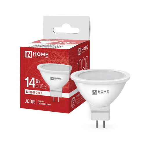 4690612047904 Лампа светодиодная LED-JCDR-VC 14Вт GU5.3 4000К 1260лм IN HOME 