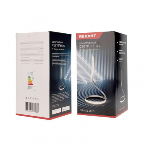 609-031 Светильник светодиодный декоративный Spiral Uno 2Вт 3000К 5В сереб. Rexant  фото 7
