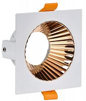 LT-UVB0-4109-GU10-1-K22 Светильник 4109 встраиваемый поворотный GU10 бел./золото пласт. IEK 