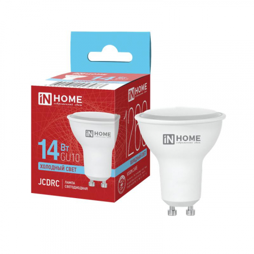 4690612047973 Лампа светодиодная LED-JCDRC-VC 14Вт 230В GU10 6500К 1260лм IN HOME 