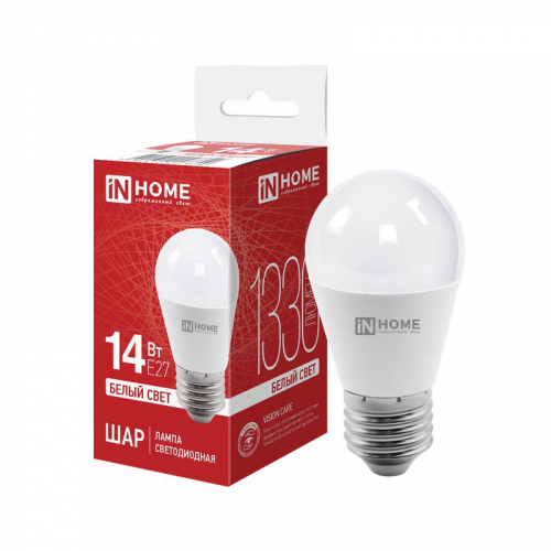 4690612047829 Лампа светодиодная LED-ШАР-VC 14Вт 230В E27 4000К 1330лм IN HOME 