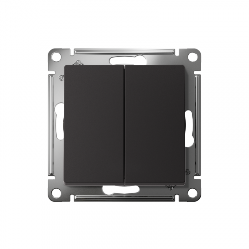 ATN001073 Переключатель перекрестный 2-кл. AtlasDesign 2хсх.7 10АХ механизм карбон SE  фото 2