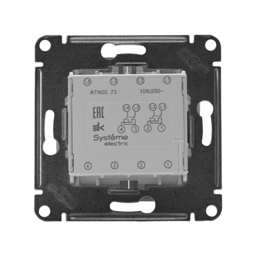 ATN000173 Переключатель перекрестный 2-кл. AtlasDesign 2хсх.7 10АХ механизм бел. SE  фото 3