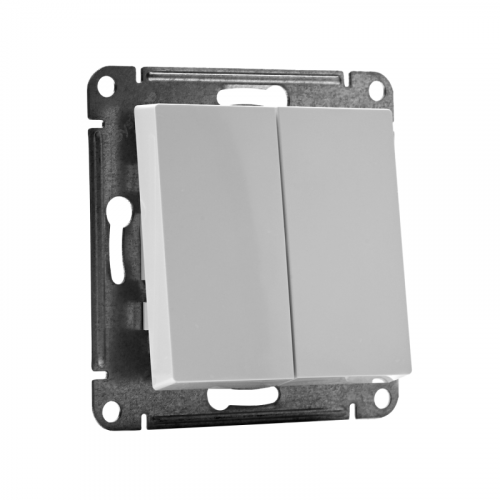 ATN000173 Переключатель перекрестный 2-кл. AtlasDesign 2хсх.7 10АХ механизм бел. SE  фото 5
