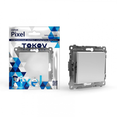 TKE-PX-V1-C01 Выключатель 1-кл. СП Pixel 10А IP20 механизм бел. TOKOV ELECTRIC 