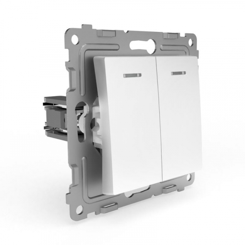 TKE-PX-V2I-C01 Выключатель 2-кл. СП Pixel 10А IP20 с индикатором механизм бел. TOKOV ELECTRIC  фото 3