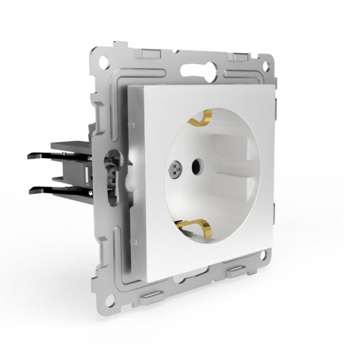 TKE-PX-R1ZSF-C01 Розетка 1-м СП Pixel 16А IP20 с заземл. защ. шторки механизм бел. TOKOV ELECTRIC  фото 3