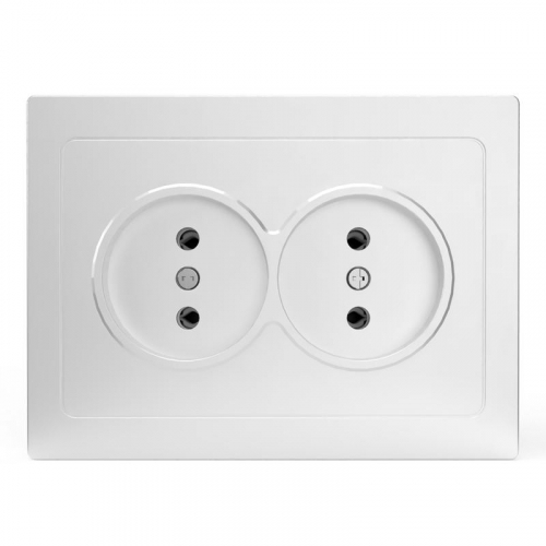 TKE-PX-R2F-C01 Розетка 2-м СП Pixel 16А IP20 без заземл. в сборе бел. TOKOV ELECTRIC  фото 2