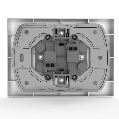 TKE-PX-R2F-C01 Розетка 2-м СП Pixel 16А IP20 без заземл. в сборе бел. TOKOV ELECTRIC  фото 5