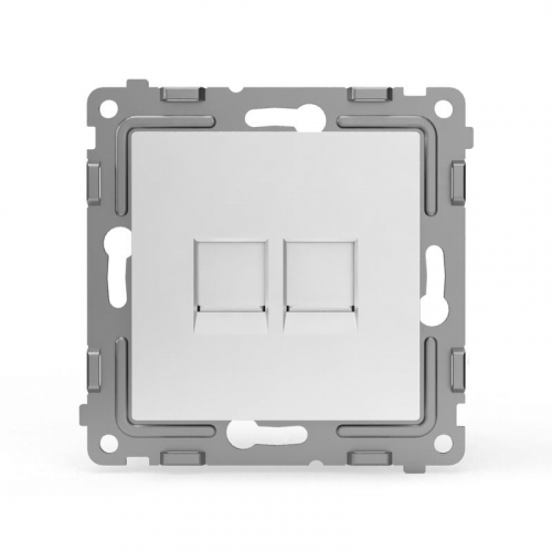 TKE-PX-RC2-C01 Розетка компьютерная 2-м СП Pixel RJ45 кат.5E механизм бел. TOKOV ELECTRIC  фото 2