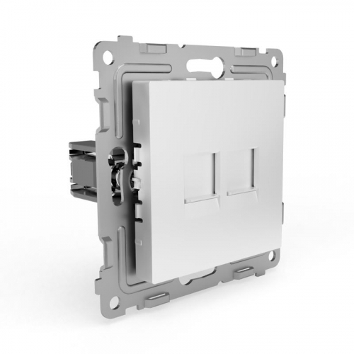 TKE-PX-RC2-C01 Розетка компьютерная 2-м СП Pixel RJ45 кат.5E механизм бел. TOKOV ELECTRIC  фото 3