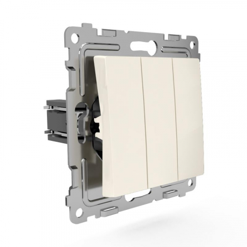 TKE-PX-V3-C02 Выключатель 3-кл. СП Pixel 10А IP20 механизм беж. TOKOV ELECTRIC  фото 3