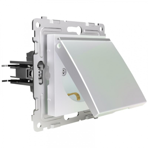 TKE-PX-R1ZSW1-C04 Розетка 1-м СП Pixel 16А IP20 с заземл. защ. шторки с крышкой механизм перламутр. TOKOV ELECTRIC  фото 3