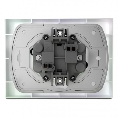 TKE-PX-R2F-C04 Розетка 2-м СП Pixel 16А IP20 без заземл. в сборе перламутр. TOKOV ELECTRIC  фото 5