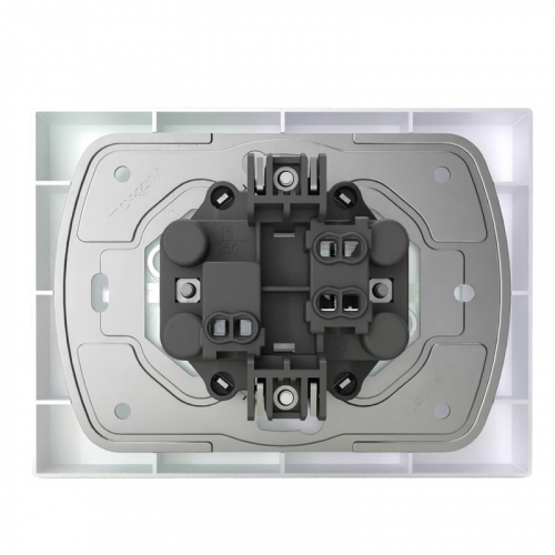 TKE-PX-R2FZSF-C04 Розетка 2-м СП Pixel 16А IP20 с заземл. защ. шторки в сборе перламутр. TOKOV ELECTRIC  фото 5