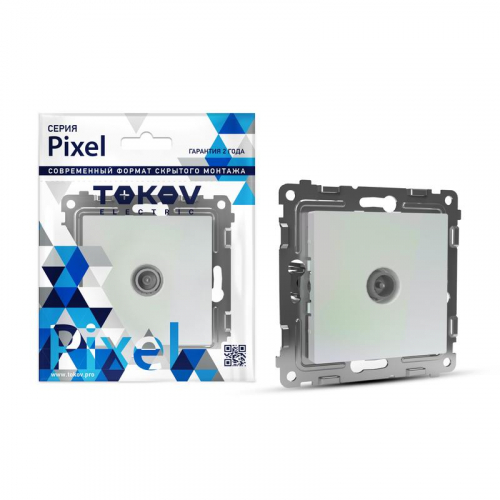 TKE-PX-A1C-C04 Коннектор TV СП Pixel механизм перламутр. TOKOV ELECTRIC 