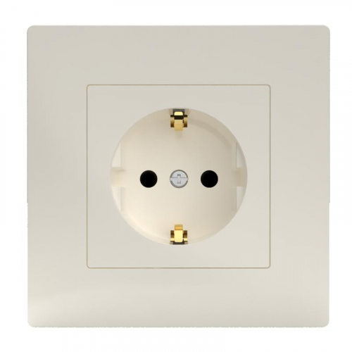 TKE-PX-R1FZSF-C02 Розетка 1-м СП Pixel 16А IP20 с заземл. защ. шторки в сборе беж. TOKOV ELECTRIC  фото 2