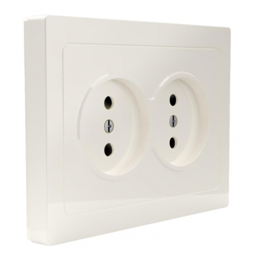 TKE-PX-R2F-C02 Розетка 2-м СП Pixel 16А IP20 без заземл. в сборе беж. TOKOV ELECTRIC  фото 3