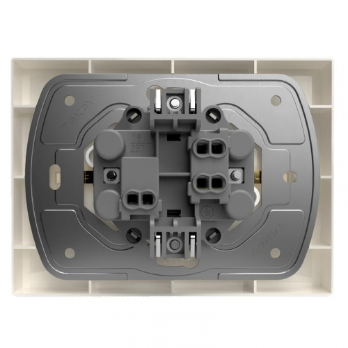 TKE-PX-R2FZSF-C02 Розетка 2-м СП Pixel 16А IP20 с заземл. защ. шторки в сборе беж. TOKOV ELECTRIC  фото 5