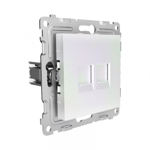 TKE-PX-RC2-C04 Розетка компьютерная 2-м СП Pixel RJ45 кат.5E механизм перламутр. TOKOV ELECTRIC  фото 3