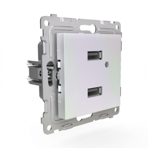 TKE-PX-2USB-C04 Розетка 2-м USB СП Pixel тип A+A 5В 1х2.1А 2х1.05А механизм перламутр. TOKOV ELECTRIC  фото 3