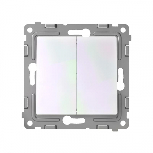 TKE-PX-V2-C04 Выключатель 2-кл. СП Pixel 10А IP20 механизм перламутр. TOKOV ELECTRIC  фото 2