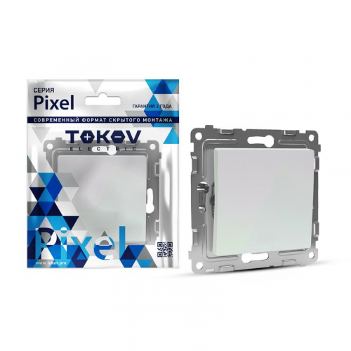 TKE-PX-P1-C04 Переключатель проходной 1-кл. СП Pixel 10А IP20 механизм перламутр. TOKOV ELECTRIC 