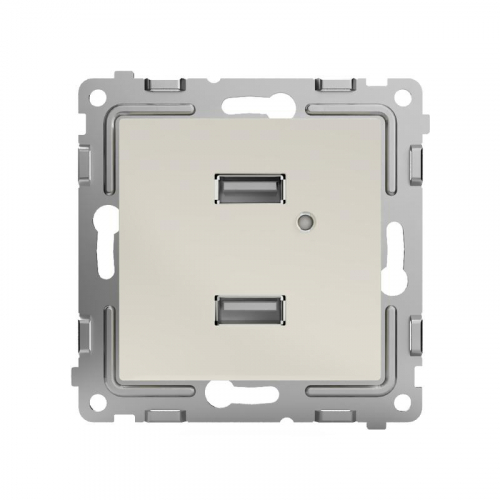 TKE-PX-2USB-C02 Розетка 2-м USB СП Pixel тип A+A 5В 1х2.1А 2х1.05А механизм беж. TOKOV ELECTRIC  фото 2