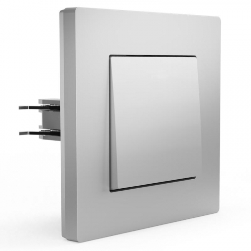 TKE-PX-V1F-C03 Выключатель 1-кл. СП Pixel 10А IP20 в сборе алюм. TOKOV ELECTRIC  фото 3