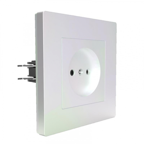 TKE-PX-R1F-C04 Розетка 1-м СП Pixel 16А IP20 без заземл. в сборе перламутр. TOKOV ELECTRIC  фото 3