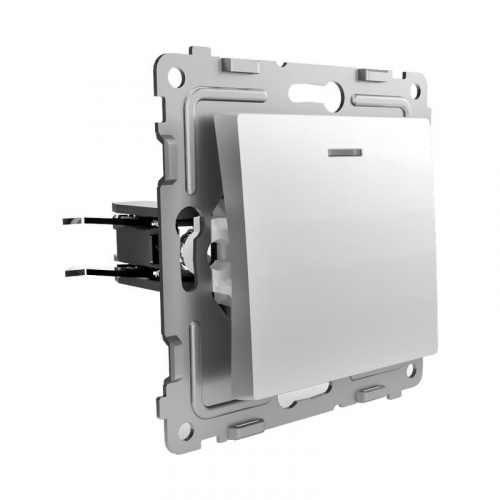 TKE-PX-V1I-C03 Выключатель 1-кл. СП Pixel 10А IP20 с индикатором механизм алюм. TOKOV ELECTRIC  фото 3