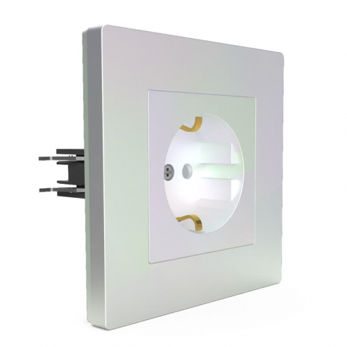 TKE-PX-R1FZSF-C04 Розетка 1-м СП Pixel 16А IP20 с заземл. защ. шторки в сборе перламутр. TOKOV ELECTRIC  фото 3