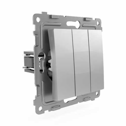 TKE-PX-V3-C03 Выключатель 3-кл. СП Pixel 10А IP20 механизм алюм. TOKOV ELECTRIC  фото 3