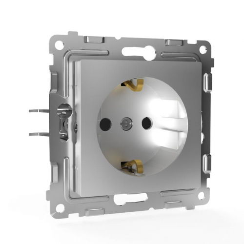 TKE-PX-R1Z-C03 Розетка 1-м СП Pixel 16А IP20 с заземл. механизм алюм. TOKOV ELECTRIC  фото 3