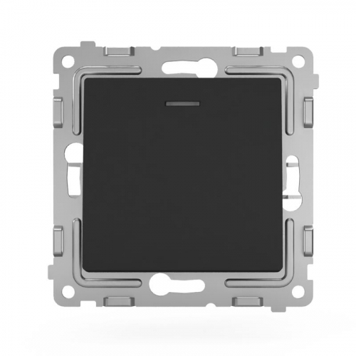 TKE-PX-V1I-C14 Выключатель 1-кл. СП Pixel 10А IP20 с индикатором механизм карбон TOKOV ELECTRIC  фото 2