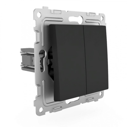TKE-PX-V2-C14 Выключатель 2-кл. СП Pixel 10А IP20 механизм карбон TOKOV ELECTRIC  фото 3