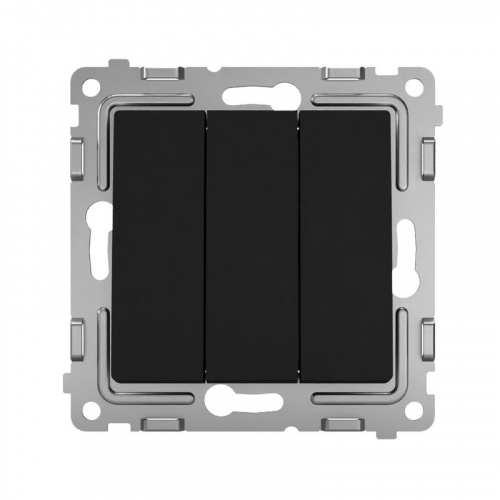 TKE-PX-V3-C14 Выключатель 3-кл. СП Pixel 10А IP20 механизм карбон TOKOV ELECTRIC  фото 2