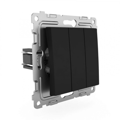 TKE-PX-V3-C14 Выключатель 3-кл. СП Pixel 10А IP20 механизм карбон TOKOV ELECTRIC  фото 3