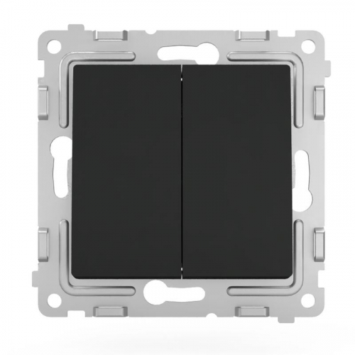 TKE-PX-P2-C14 Переключатель проходной 2-кл. СП Pixel 10А IP20 механизм карбон TOKOV ELECTRIC  фото 2