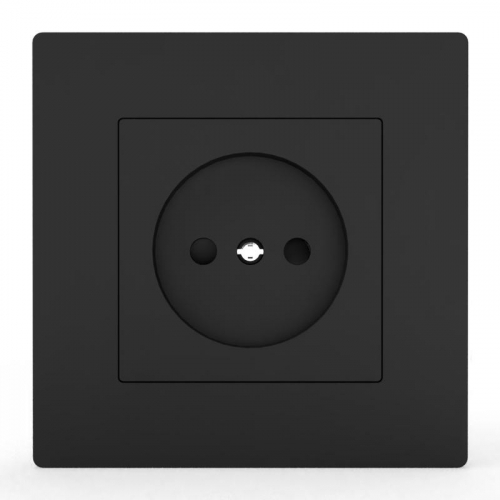 TKE-PX-R1F-C14 Розетка 1-м СП Pixel 16А IP20 без заземл. в сборе карбон TOKOV ELECTRIC  фото 2