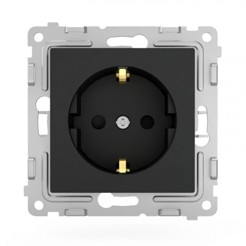 TKE-PX-R1Z-C14 Розетка 1-м СП Pixel 16А IP20 с заземл. механизм карбон TOKOV ELECTRIC  фото 2